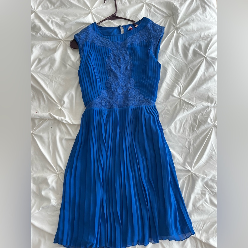 Ted Baker Elegant Blue Sleeveless Dress